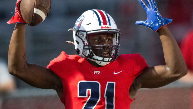 Pike Road's Anthony Rogers (21) looks for a touchdown signal after getting close to the goal line against Wetumpka High School during their game in Pike Road, Ala., on Friday evening September 2, 2022. Pr39